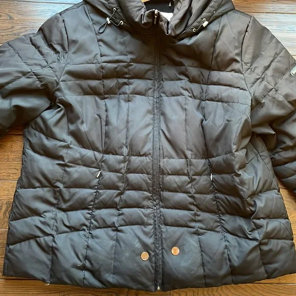 Calvin Klein black down jacket hooded plus size 3X - Picture 15 of 15
